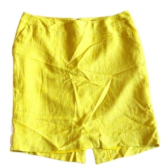 Yellow skirt with back slit size 10 by Merona - Picture 1 of 4